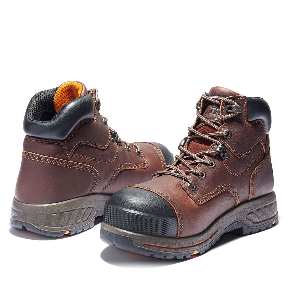 Timberland Mens Work Boots PRO® Helix HD 6\" Met Guard Comp Toe - Brown/Black - India UF2359147